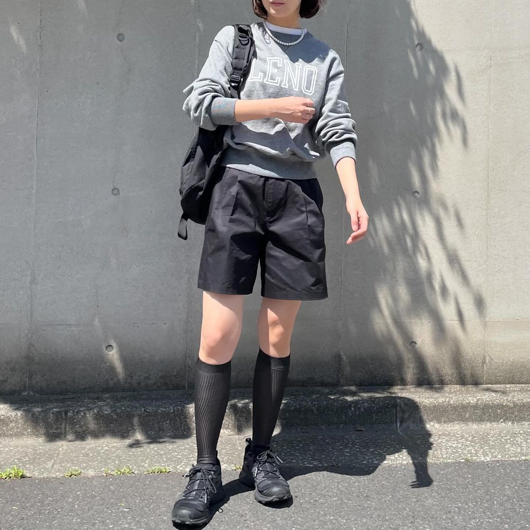 lalagom タックハーフパンツ