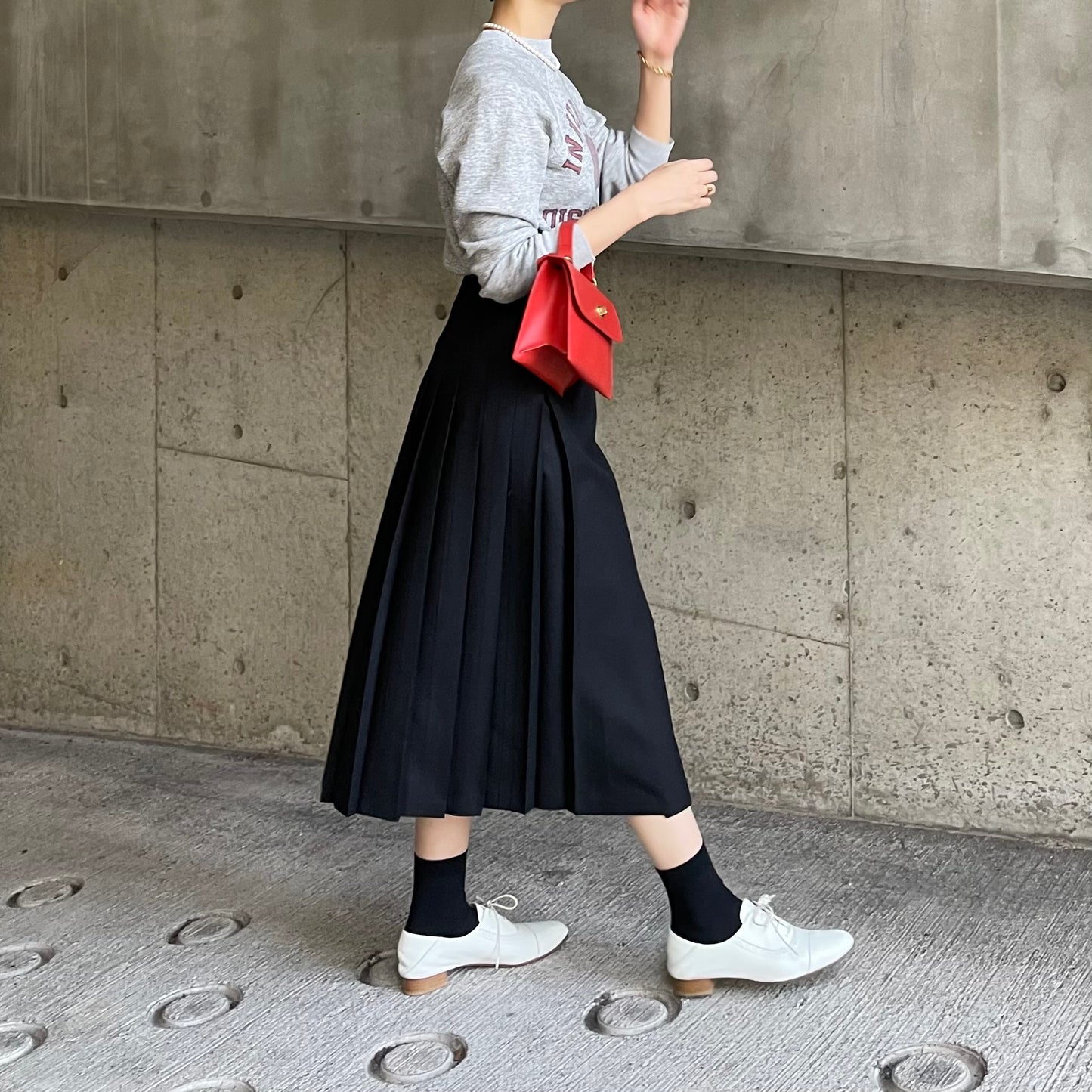 【10/31(金)21時〜プレオーダー開始】O'neil of Dublin キルトスカート ダブルベルト ブラック