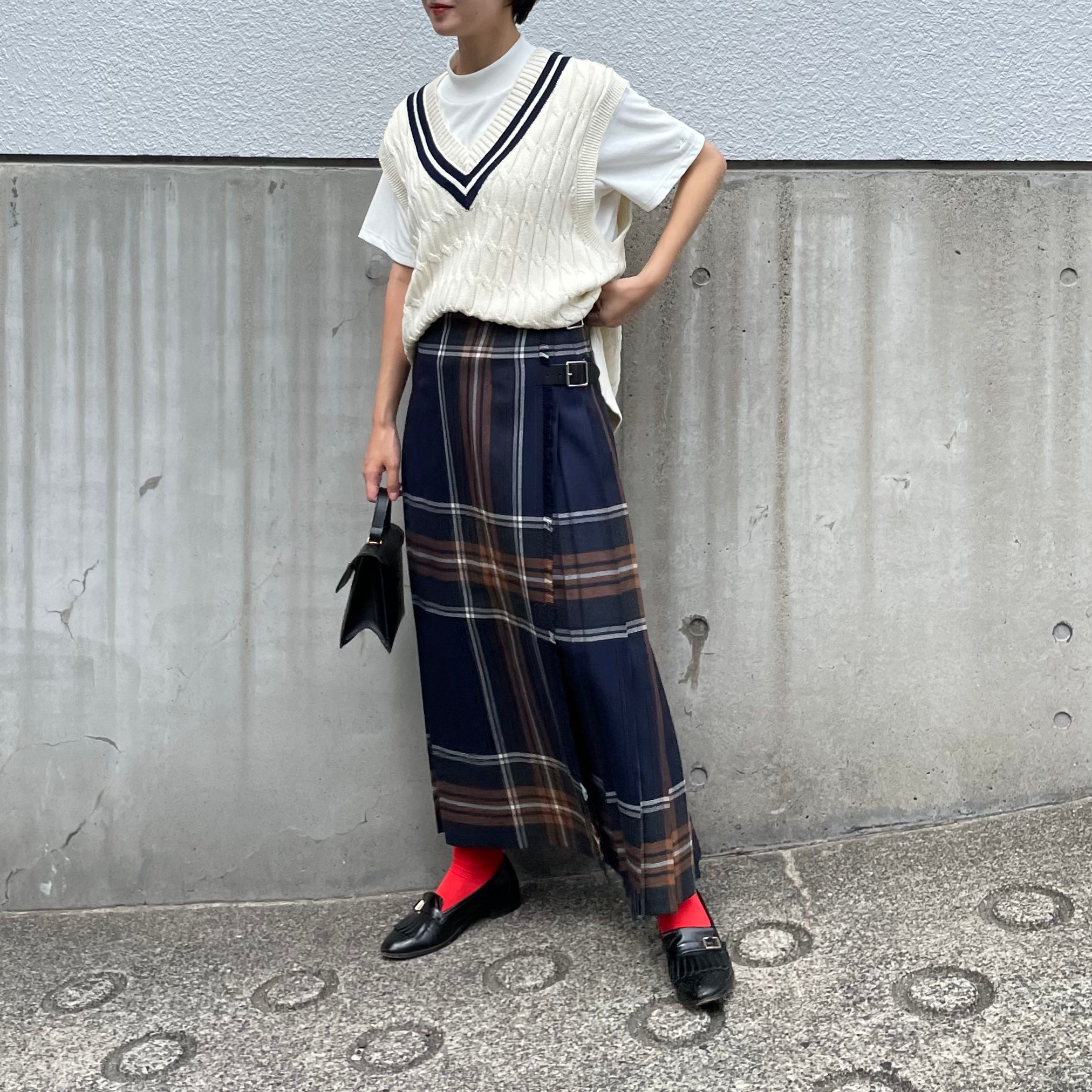 O’NEIL of DUBLIN ウーステッドウールキルトスカート BARROW O'NEIL of DUBLIN オニールオブダブリン ロングスカート ウーステッド