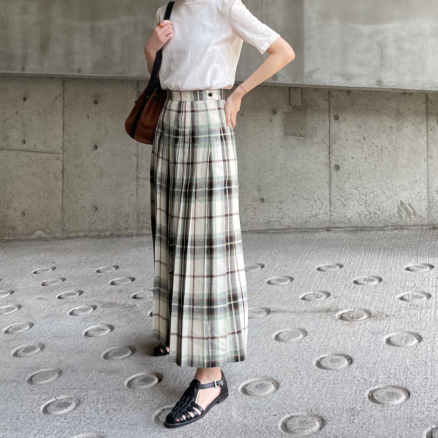 O'neil of Dublin リネンキルトスカート マッコトループ オールラウンドプリーツ