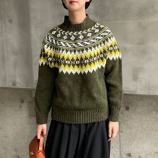 Harley of Scotland ノルディックハイネックセーター