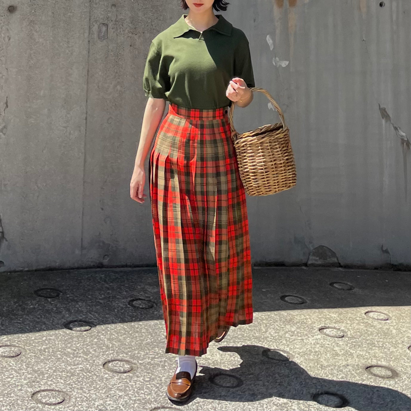 O'neil of Dublin リネンキルトスカート アヴォンフ オールラウンド