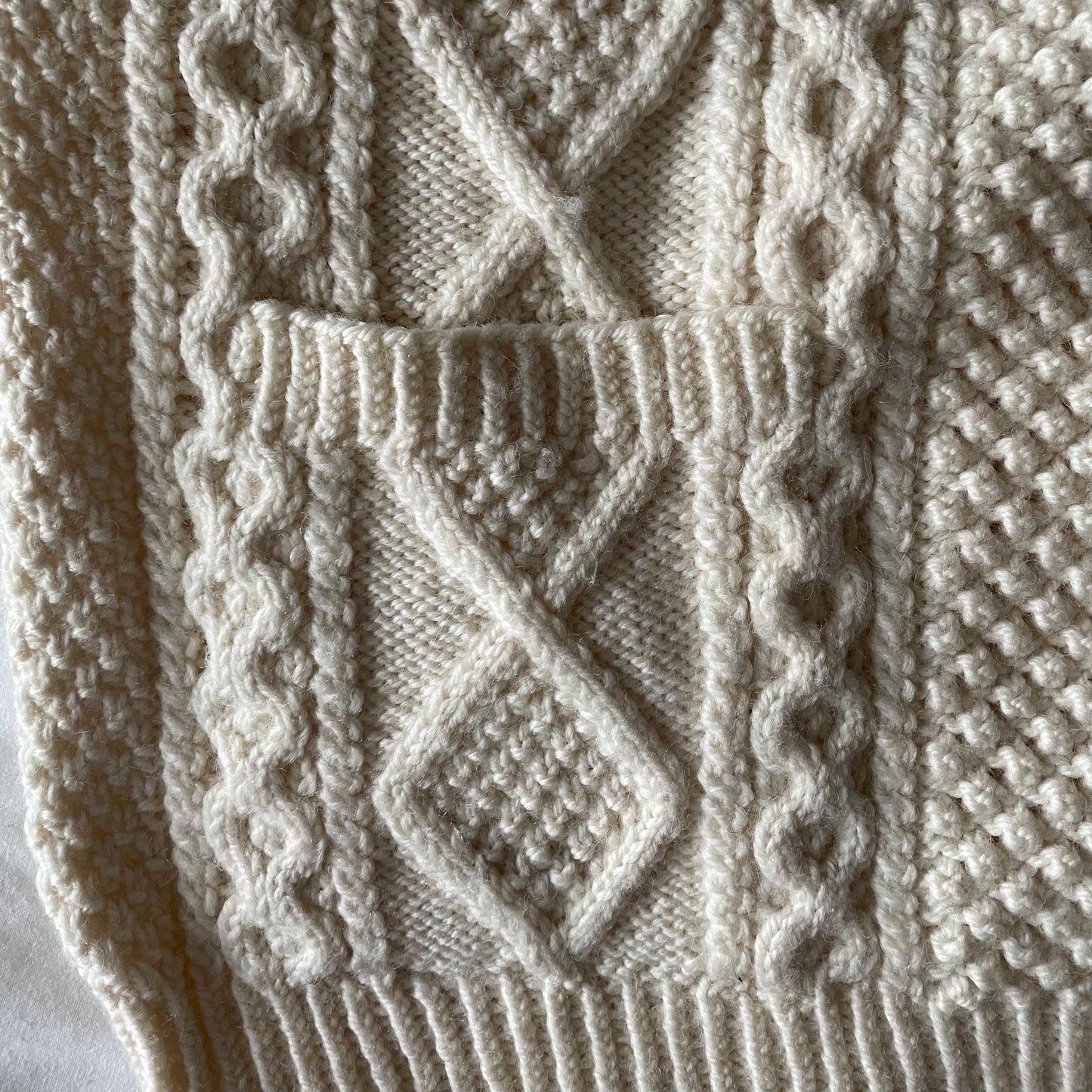 Aran Woollen Mills 手編みニットカーディガン ユニセックス