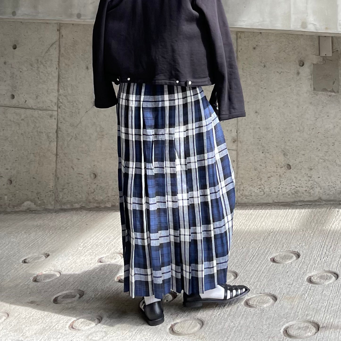O'neil of Dublin リネンキルトスカート レカフレア ワイドダブルベルト