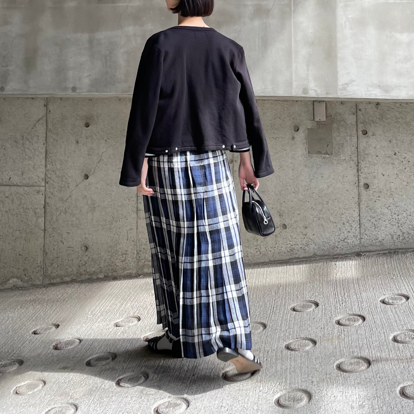O'neil of Dublin リネンキルトスカート レカフレア ワイドダブルベルト