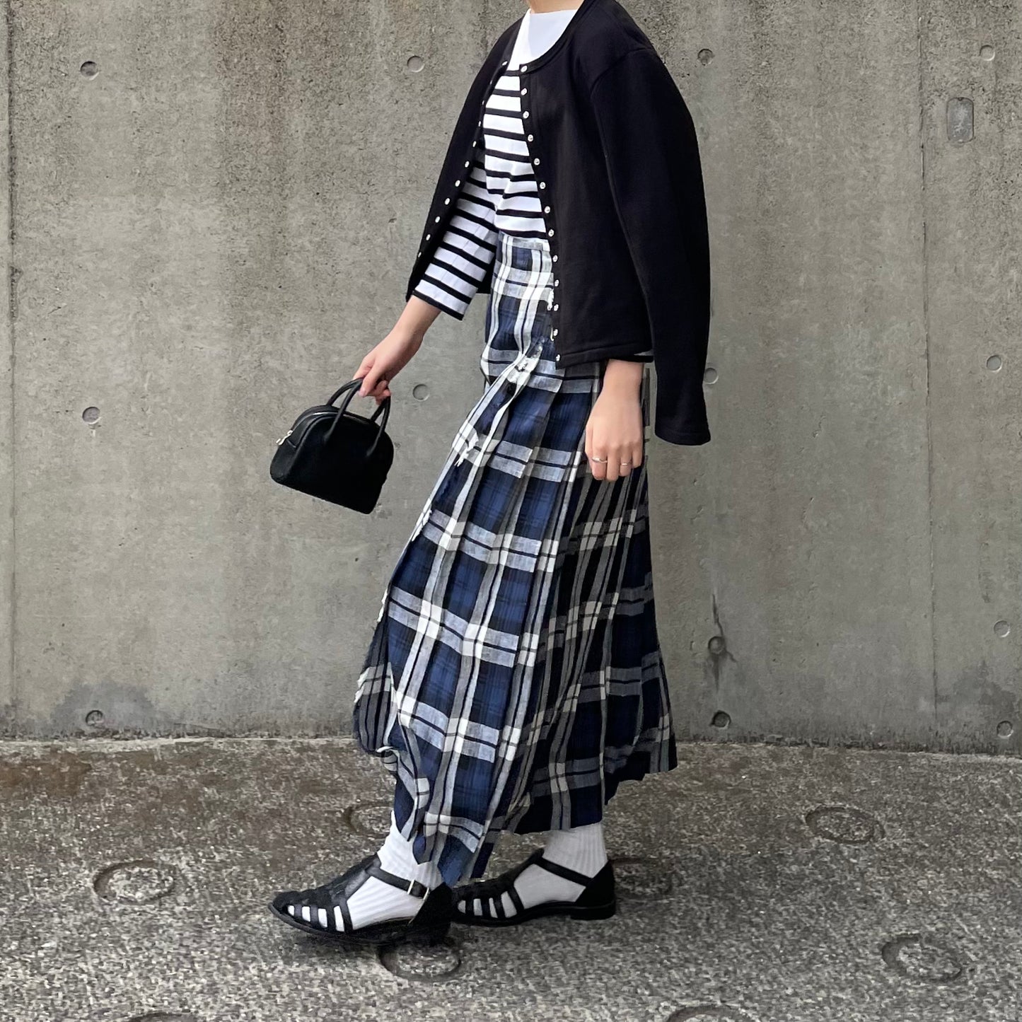 O'neil of Dublin リネンキルトスカート レカフレア ワイドダブルベルト