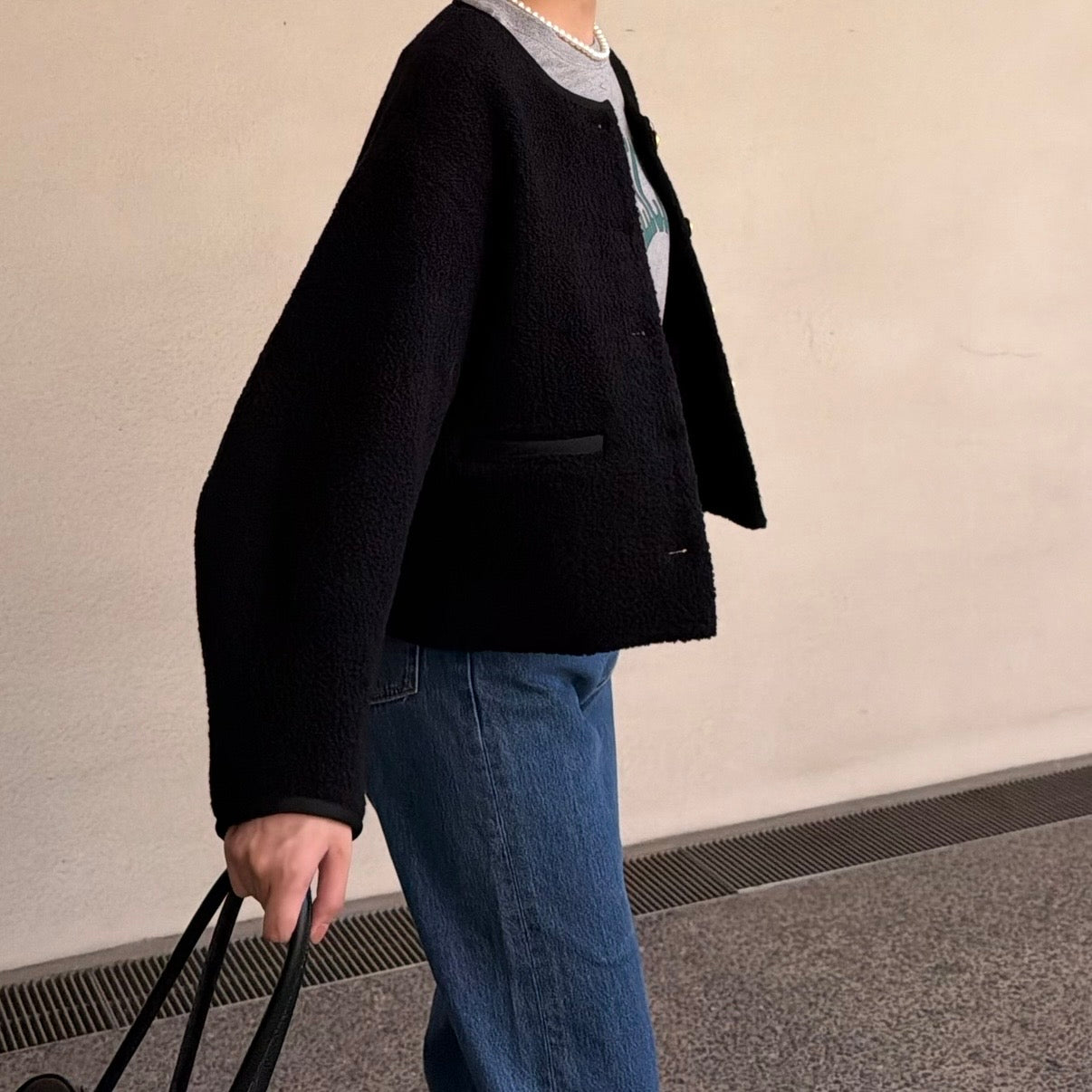 lalagom ショート丈ウールブルゾン