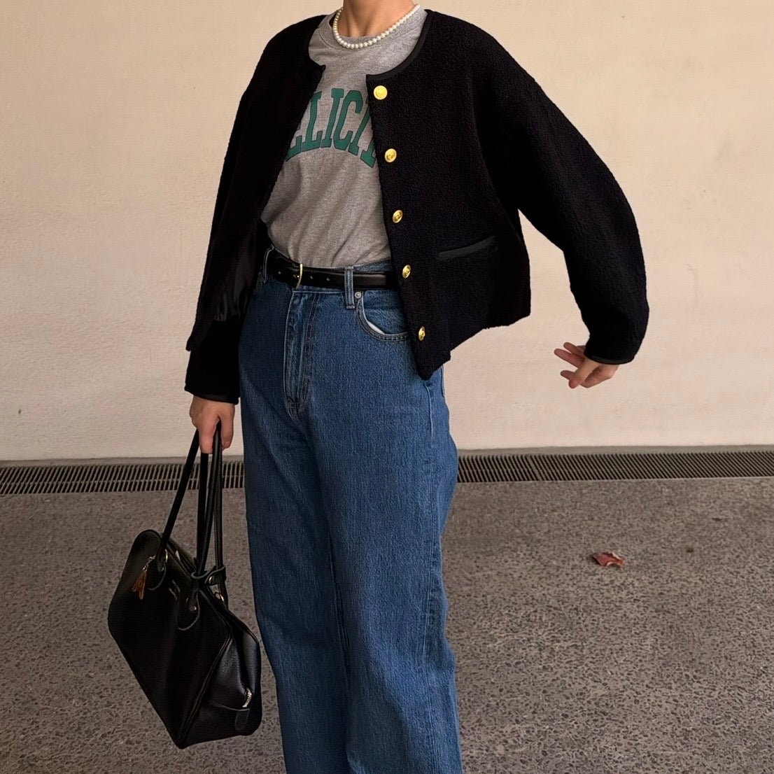 lalagom ショート丈ウールブルゾン