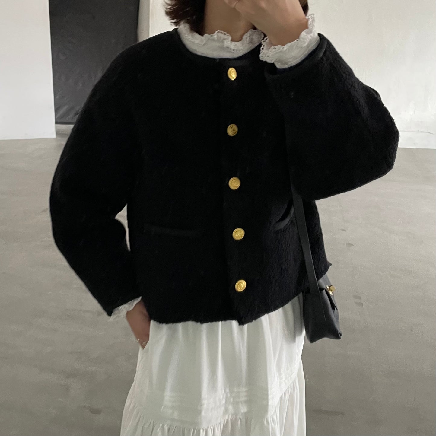 lalagom ショート丈ウールブルゾン