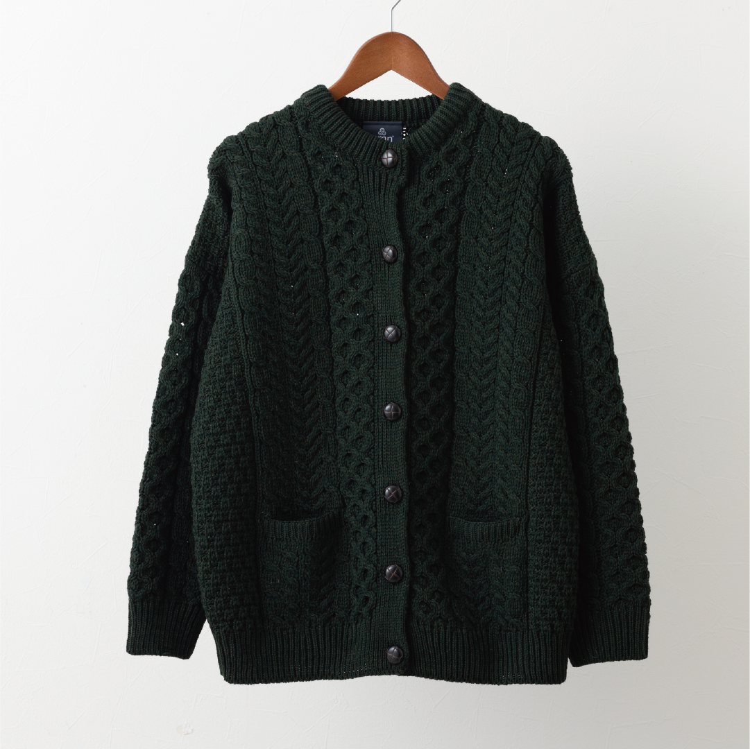 Aran Woollen Mills トラディショナル ローゲージニットカーディガン Aran Woollen Mills トラディショナル ローゲージニットカーディガン
