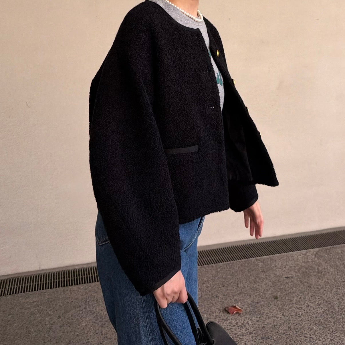 lalagom ショート丈ウールブルゾン