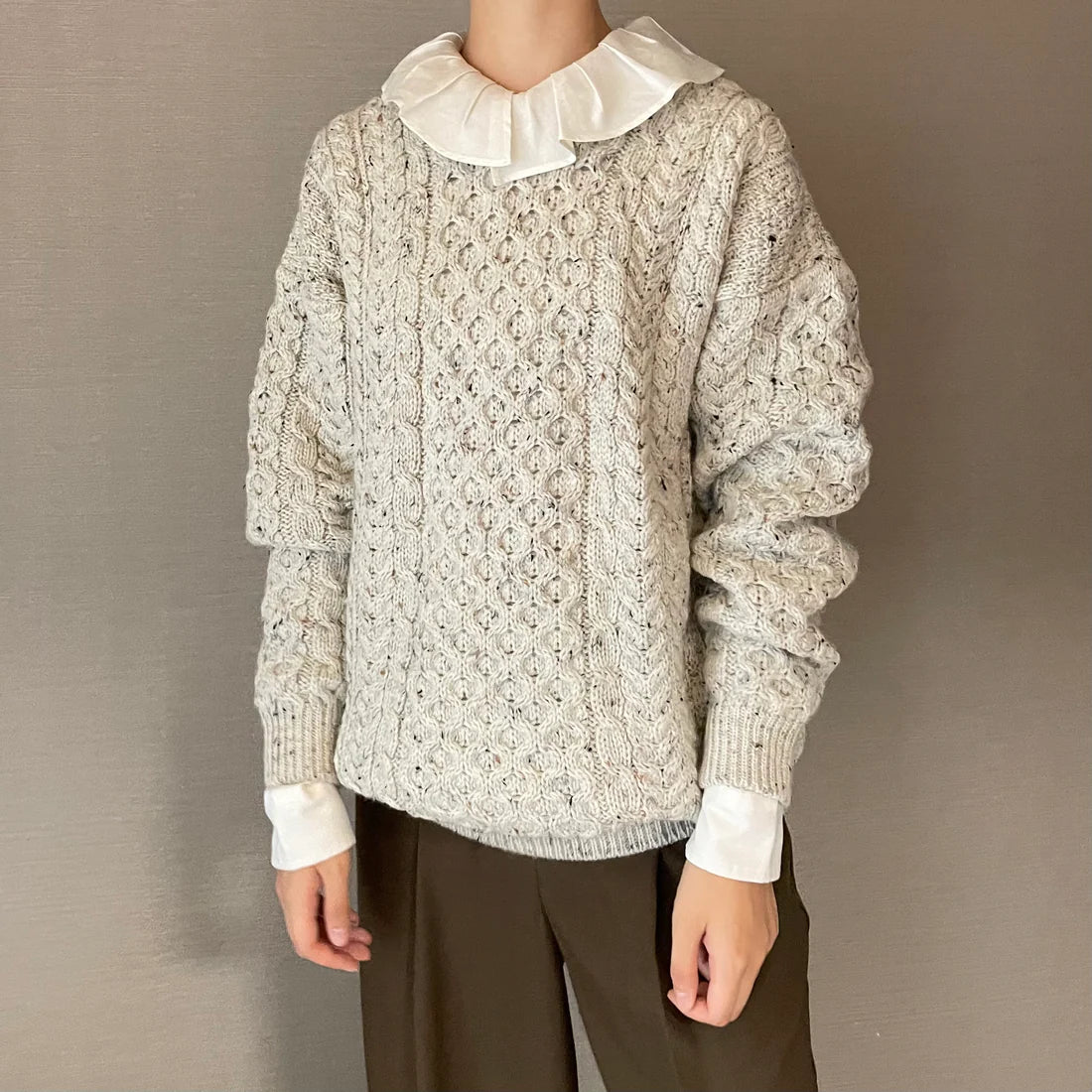 【プレオーダー】Aran Woollen Mills トラディショナル ローゲージニットセーター ユニセックス