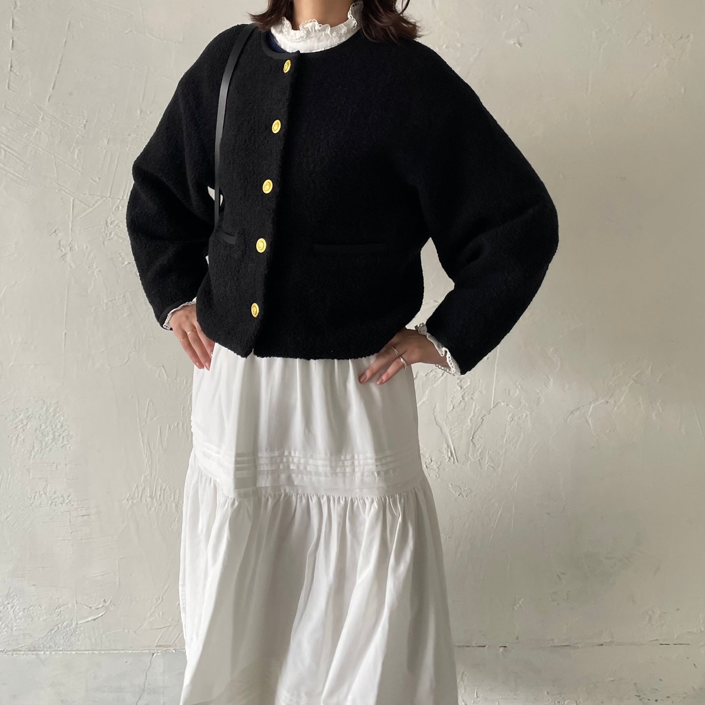 lalagom ショート丈ウールブルゾン