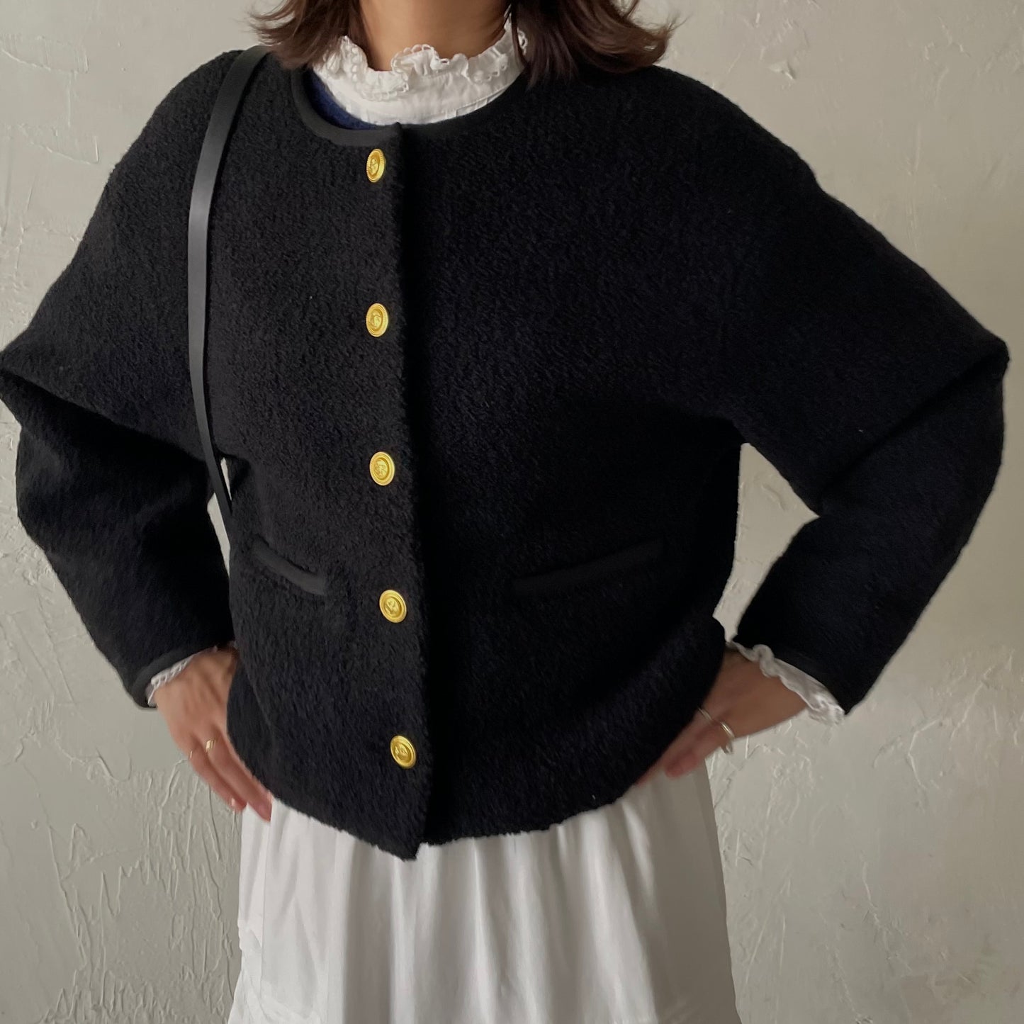 lalagom ショート丈ウールブルゾン