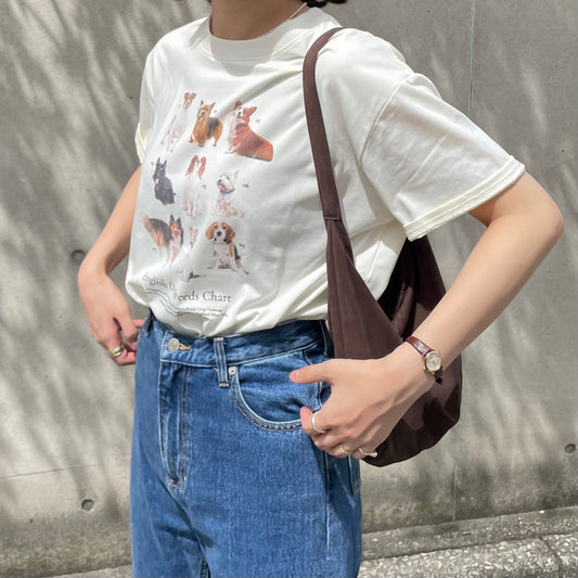 【8/29(金)21時〜プレオーダー開始】lalagom ブリティッシュドッグプリントTシャツ