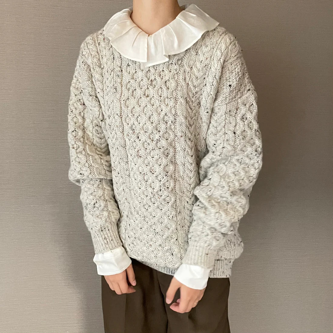 【プレオーダー】Aran Woollen Mills トラディショナル ローゲージニットセーター ユニセックス