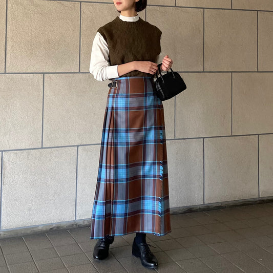 【10/31(金)21時〜プレオーダー開始】O'neil of Dublin キルトスカート ダブルベルト ウッデンボーレイ
