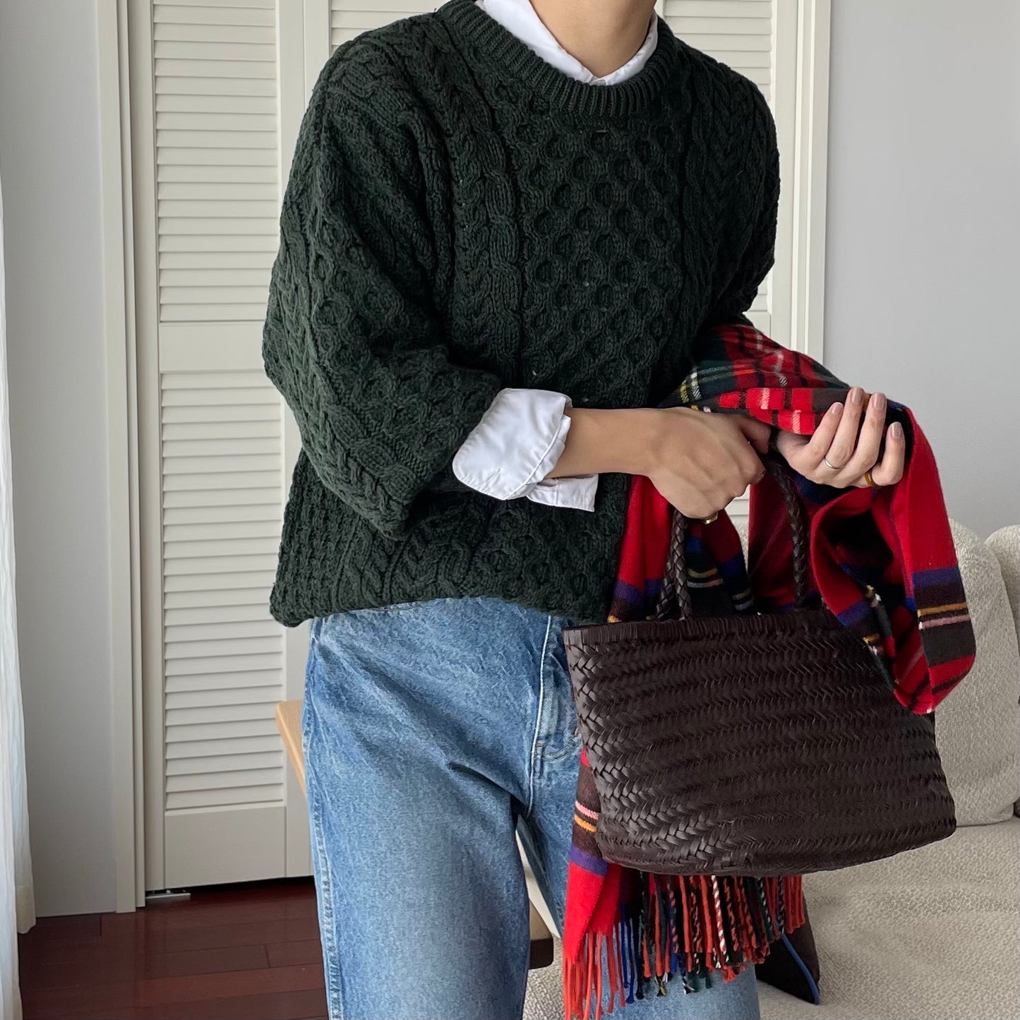 【プレオーダー】Aran Woollen Mills トラディショナル ローゲージニットセーター ユニセックス