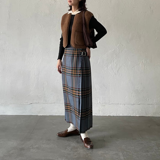 【in stock】O'neil 【in stock】of Dublin キルトスカート ダブルベルト アフナドラン