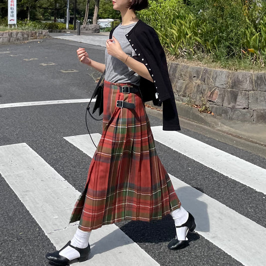 【10/31(金)21時〜プレオーダー開始】O'neil of Dublin キルトスカート ダブルベルト アンティークロイヤルスチュワート【別注】