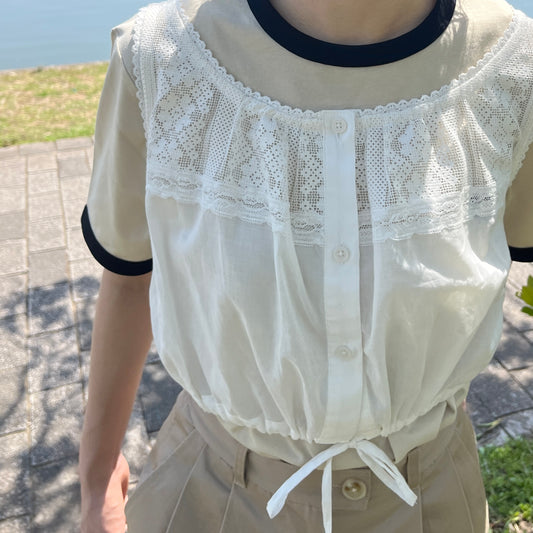 lalagom コットンレースキャミソール