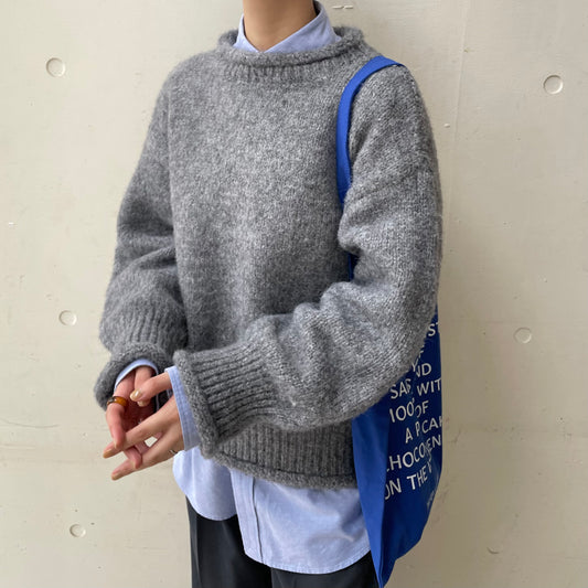 【9/25(金)21時〜再入荷】lalagom ロールネックニット