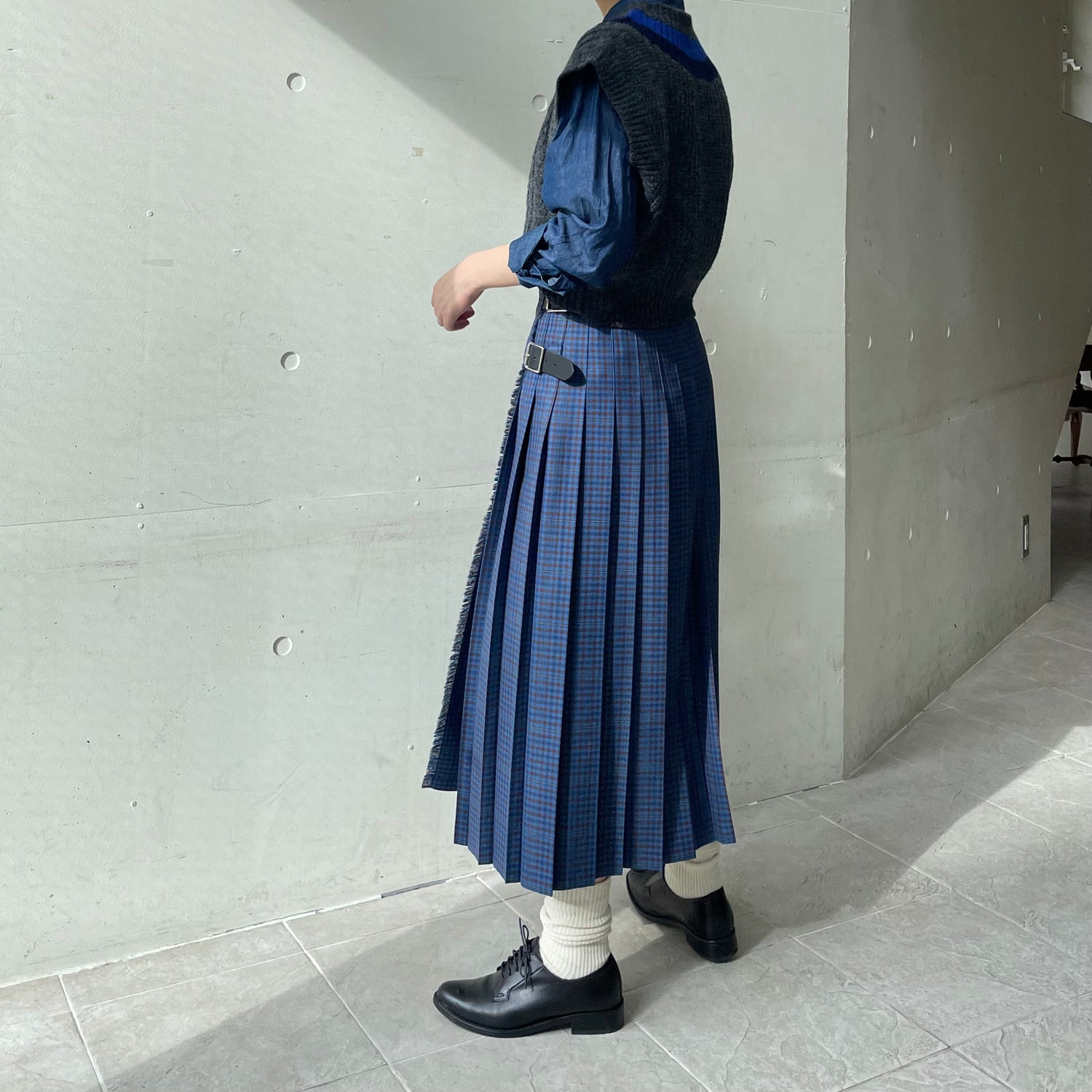 O'neil of Dublin キルトスカート ダブルベルト ガンクラブチェック O'neil of Dublin キルトスカート ダブルベルト ガンクラブチェック