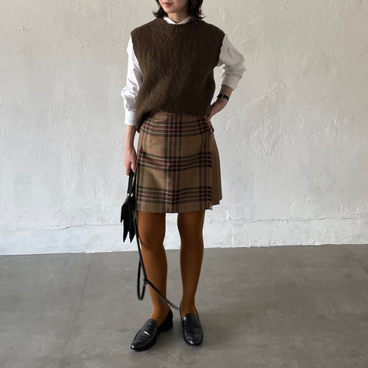 【in stock】O'neil of Dublin キルトスカート エクストラベルト コンビネーション カラキルティ