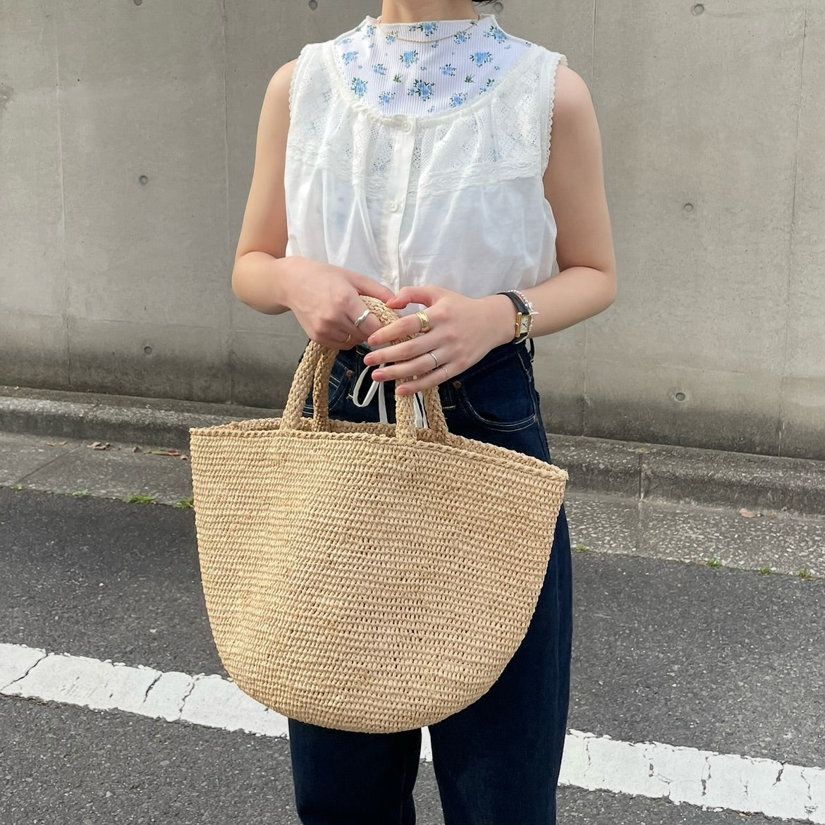 lalagom コットンレースキャミソール