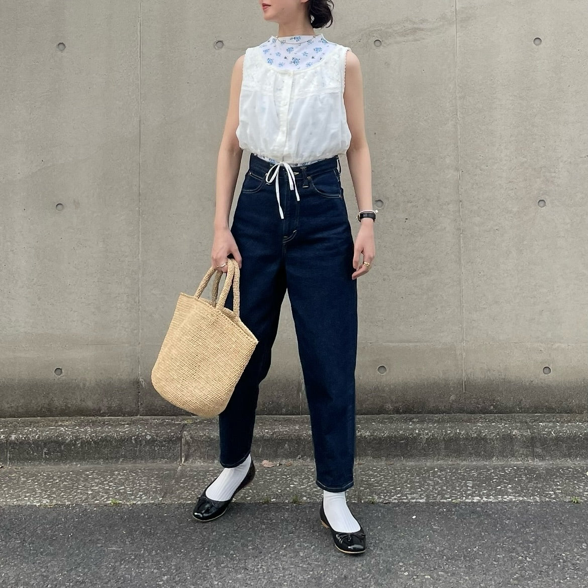 lalagom コットンレースキャミソール