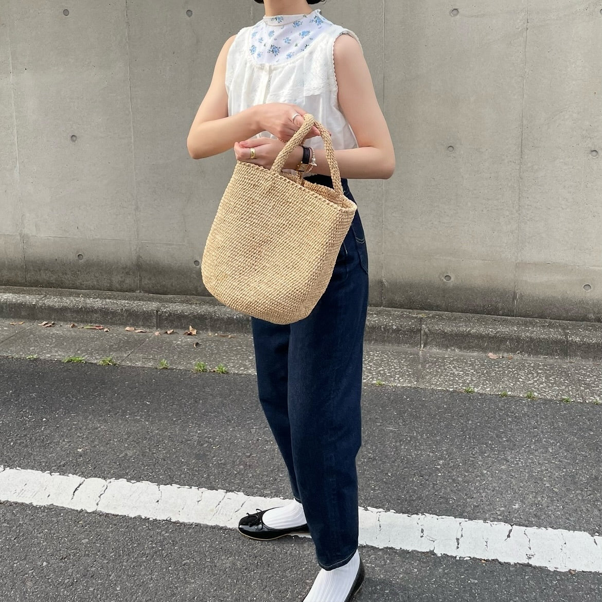 lalagom コットンレースキャミソール