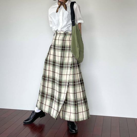 【5/8(金)21時〜販売開始】O'neil of Dublin リネンキルトスカート マッコトループ ワイドダブルベルト
