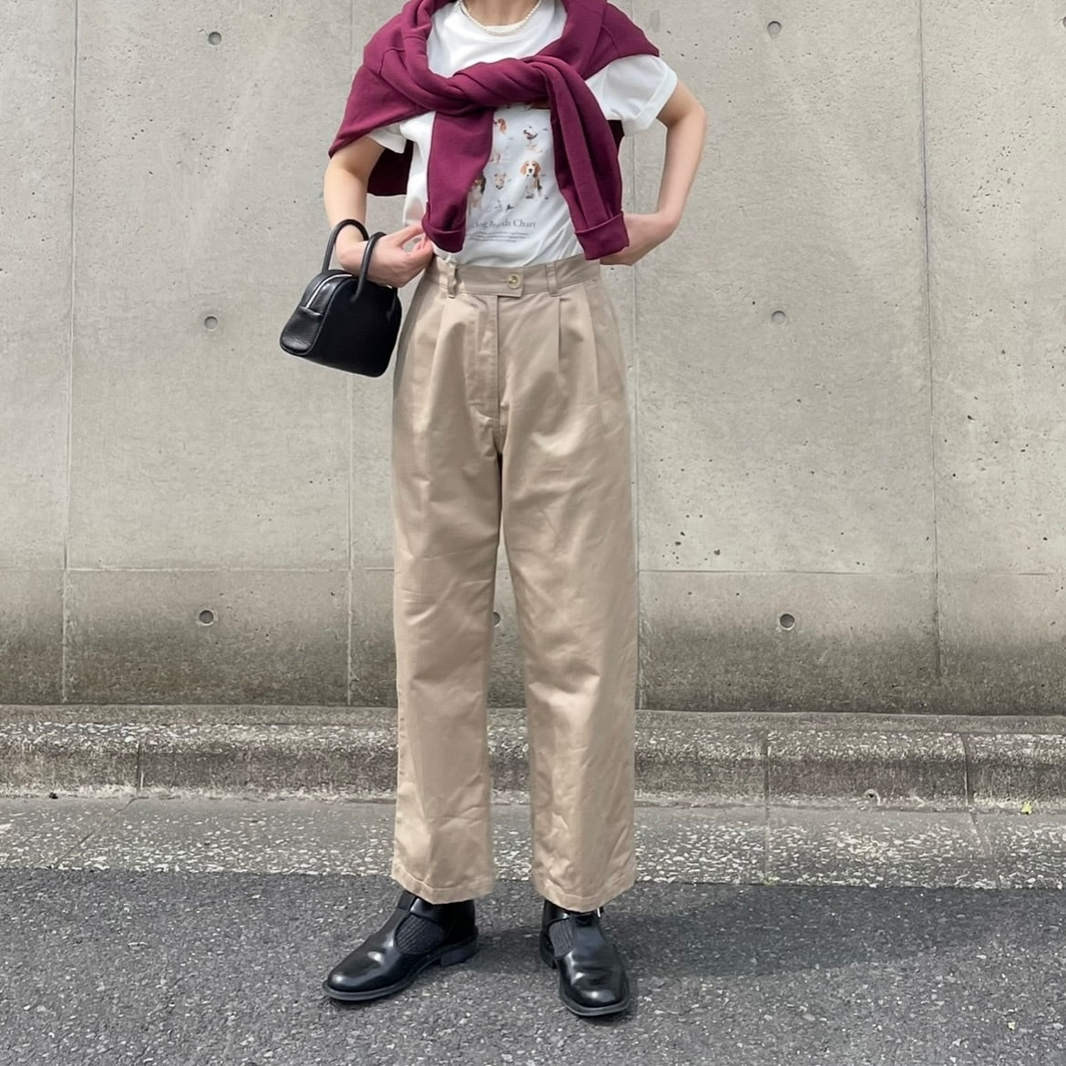 lalagom ツータックチノパンツ