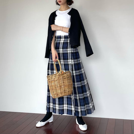 【5/8(金)21時〜販売開始】O'neil of Dublin リネンキルトスカート レカフレア ワイドダブルベルト