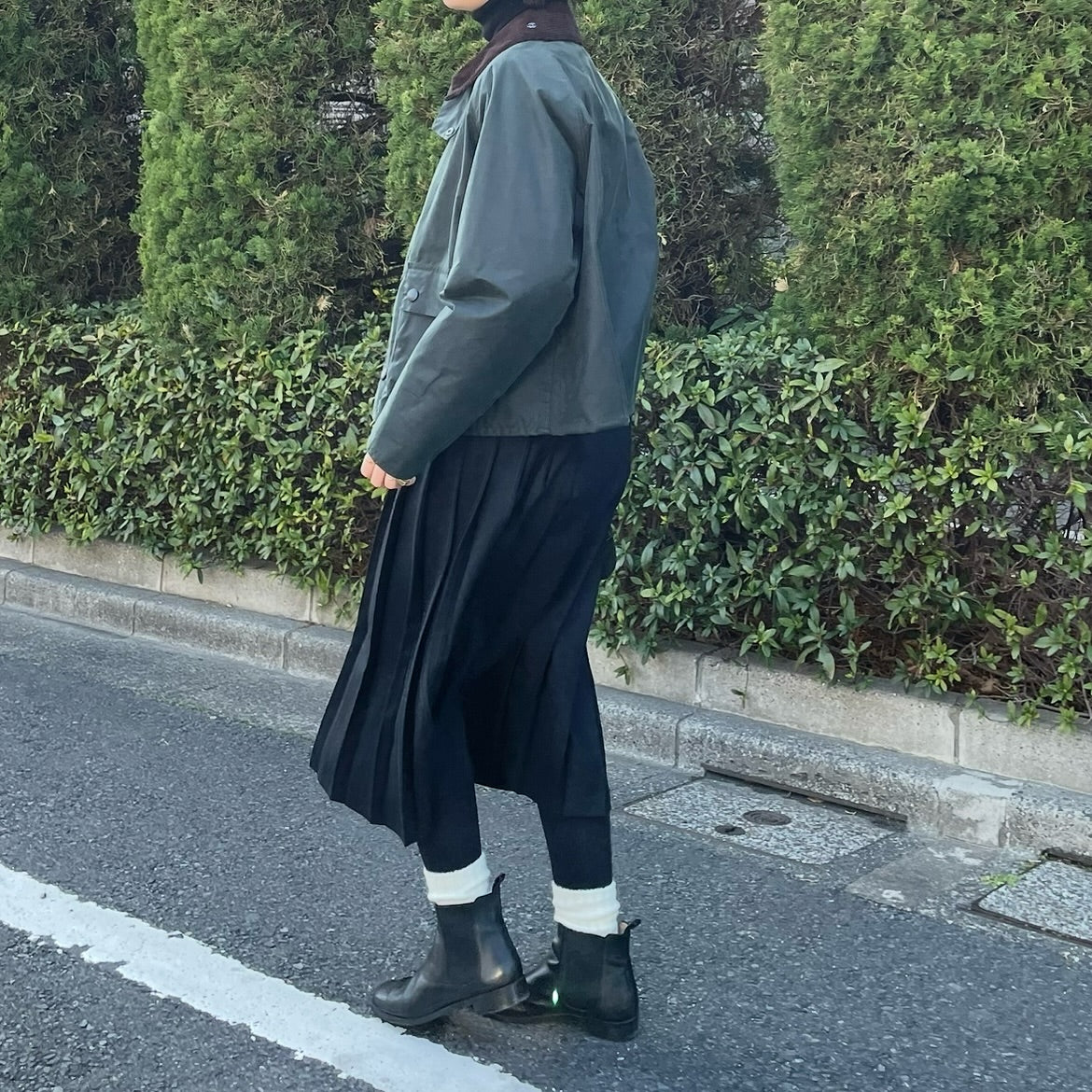 O'neil of Dublin キルトスカート ダブルベルト ブラック