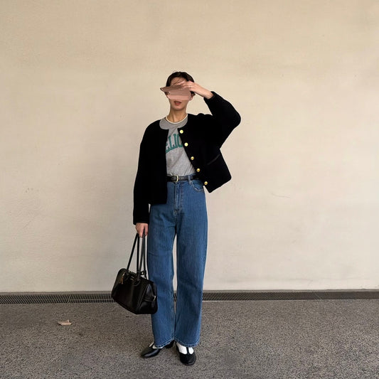 lalagom ショート丈ウールブルゾン