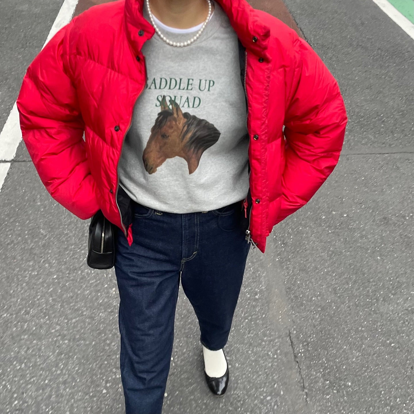 lalagom ホースプリントスウェット