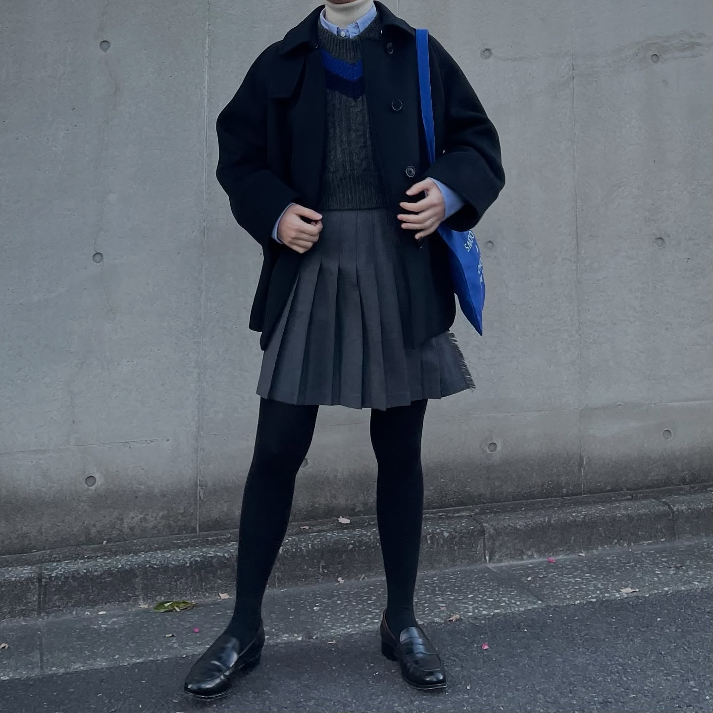 O'neil of Dublin キルトスカート ダブルベルトミニ グレー