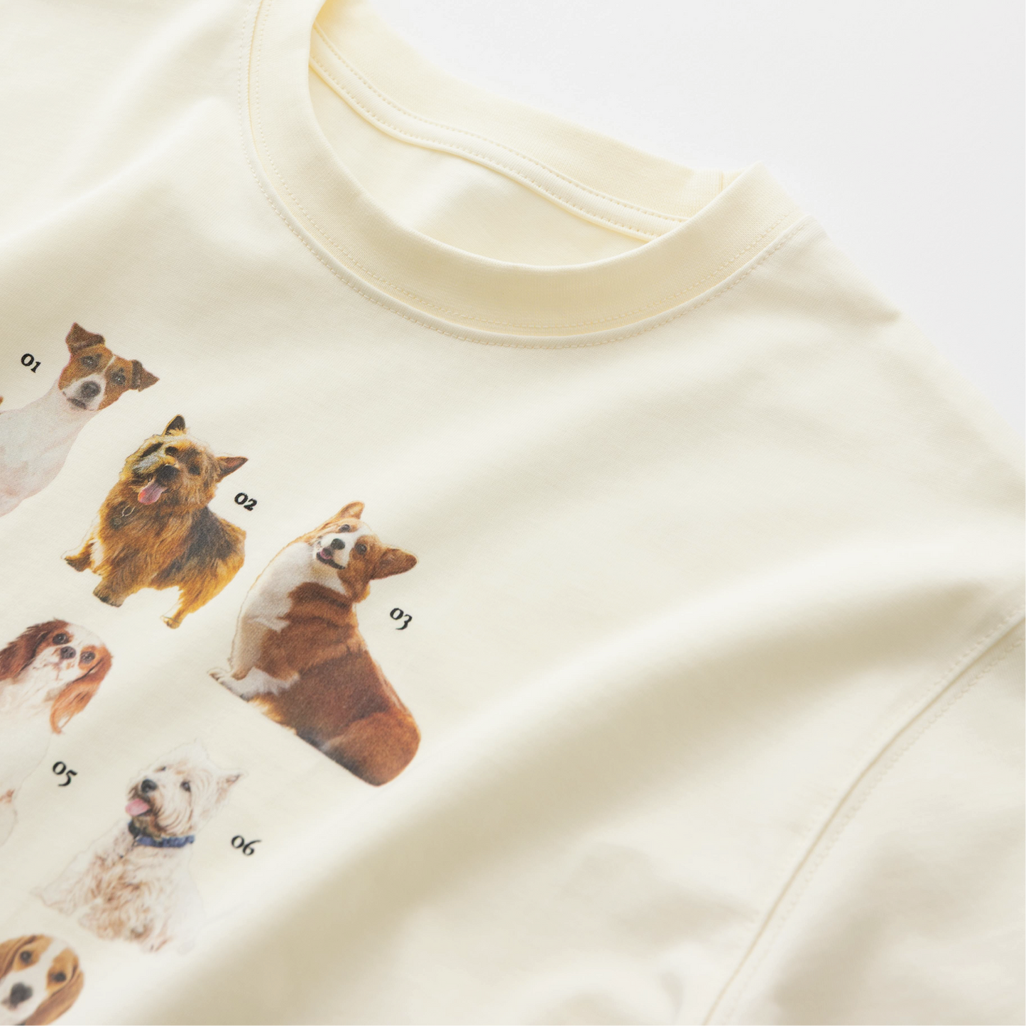 【再入荷】lalagom ブリティッシュドッグプリントTシャツ