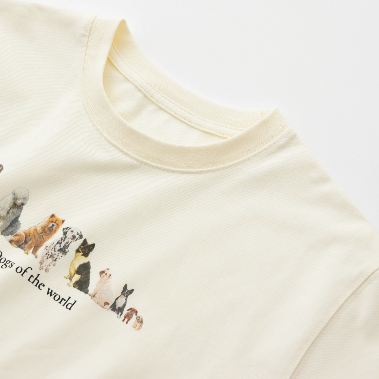【再入荷】lalagom ワールドドッグプリントTシャツ