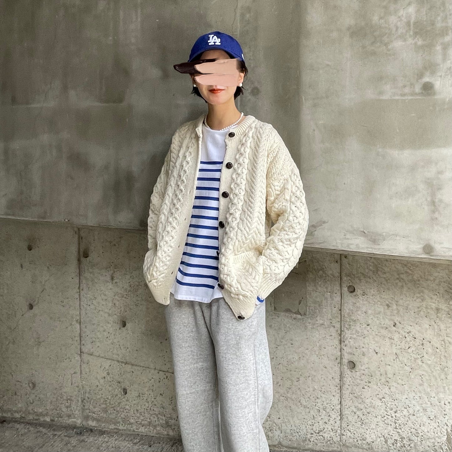 【プレオーダー】Aran Woollen Mills トラディショナル ローゲージニットカーディガン ユニセックス